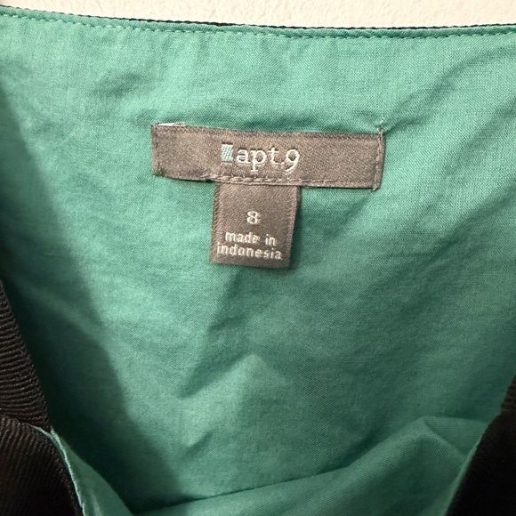 Apt. 9 Black and Blue Floral Midi Dress - Picture 3 of 3